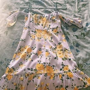 Purple flowered dress